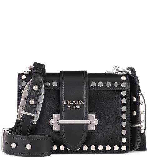 prada cahier vestiaire|Cahier leather handbag Prada Black in Leather .